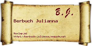 Berbuch Julianna névjegykártya